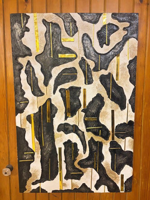 Black & Gold 3D Abstract Art
