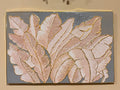 3D Textured Botanical Canvas Wall Art – Beige & Gold Leaf Leaf Painting