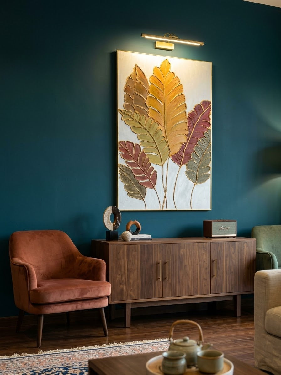 Modern Botanical Leaf Canvas