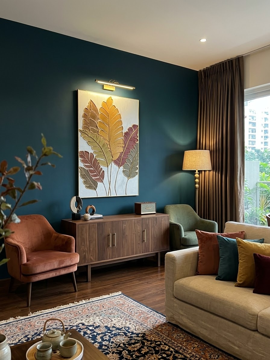 Modern Botanical Leaf Canvas