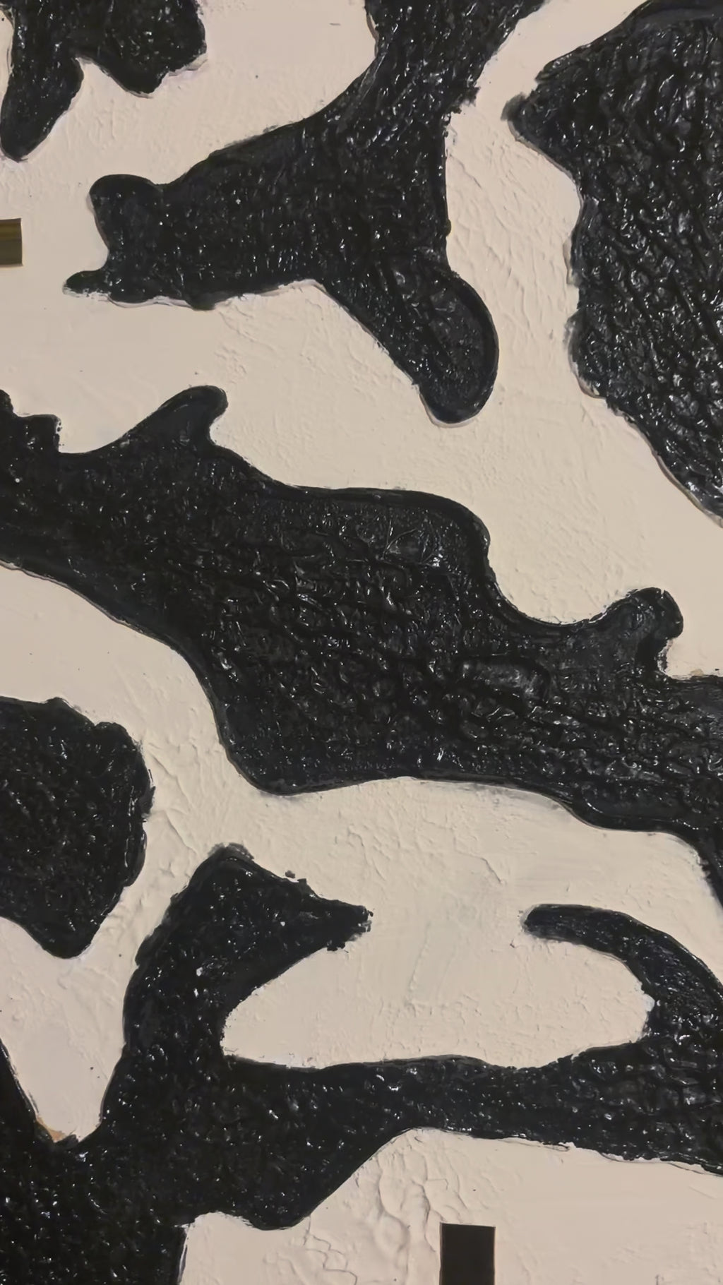 Modern Black & White Textured Wall Art